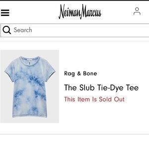 Rag & Bone  Light Blue Tie-Dye Tee